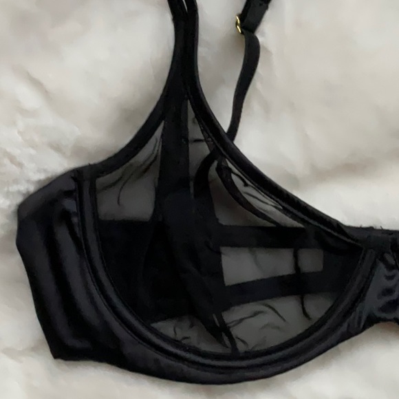 Addiction Black tulle bra 36D - Picture 2 of 3